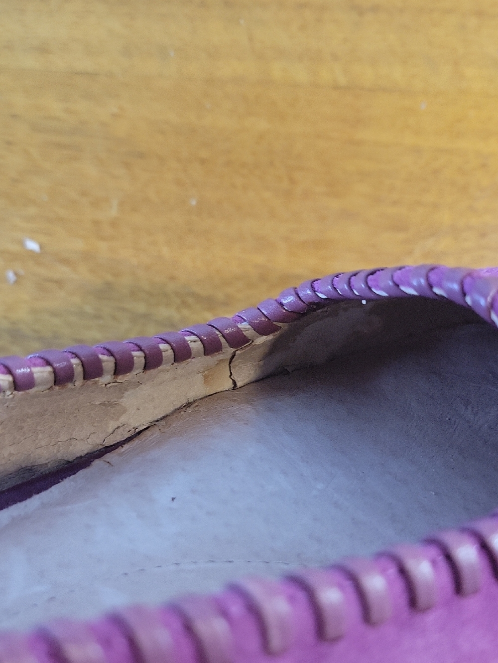 Lands' End Purple Suede Whipstitch Flats Womens Size 6½B - Picture 15 of 16